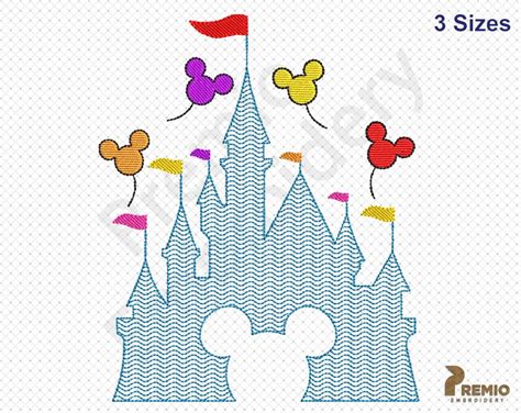 Art And Collectibles Embroidery Disneyland Embroidery Design Instant