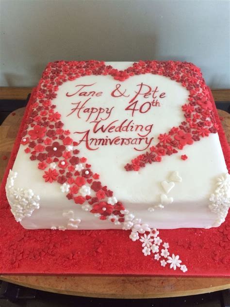 49 40th wedding cakes ranked in order of popularity and relevancy. Pin by than lat on Cakes | 40th anniversary cakes, 40th ...