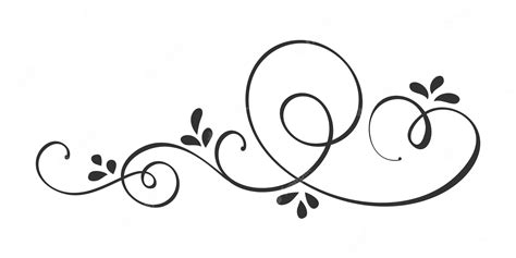 Premium Vector Vector Hand Drawn Calligraphic Spring Flourish Design