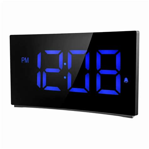 Pictek Digital Alarm Clock 5 Large Curved Led Dimmable Screen Clock