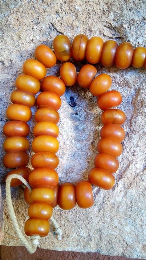 Heavy Fantastic Rare Strand Of African Amber Trade Bead Etsy Trade Beads African Trade