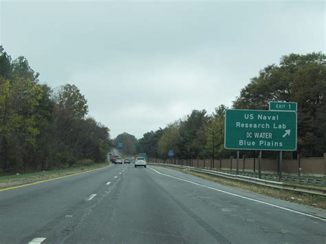 District Of Columbia Interstate 295 Southbound Cross Country Roads