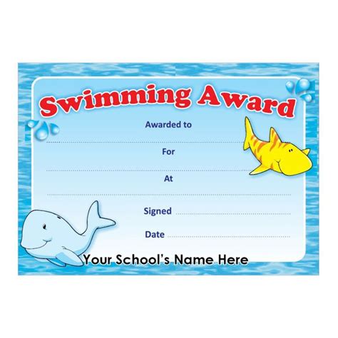 Fascinating Swimming Certificate Templates Free In Swimming For