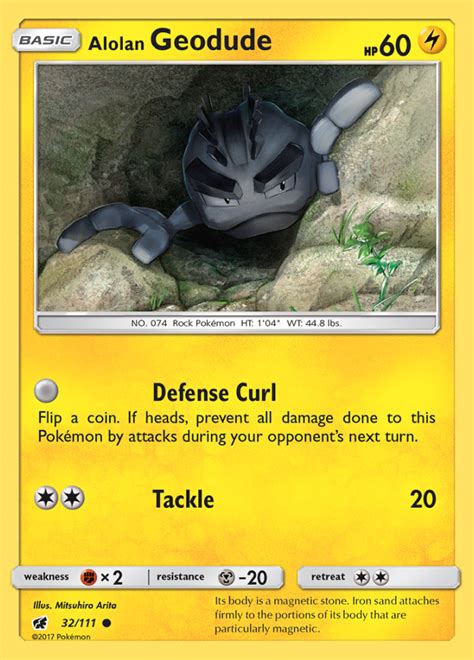 Alolan Geodude Crimson Invasion Common Pokemon TCG DigitalTQ