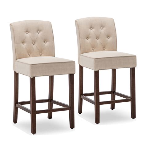 Covered in durable and soft upholstered fabric, the pitch accent chair embraces open space for a notable modern chair chair weight capacity: BELLEZE 40" Tufted Fabric Upholstered Barstool Counter ...