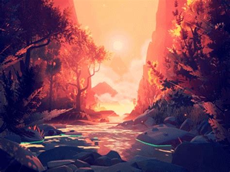 Amazing Digital Animations By Mikael Gustafsson Fantasy Landscape