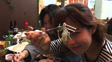 Drunk Girls Eating Live Octopus In Korea Youtube