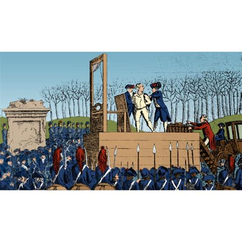 Louis Xvi Being Led To Guillotine 1793 Stretched Canvas Science
