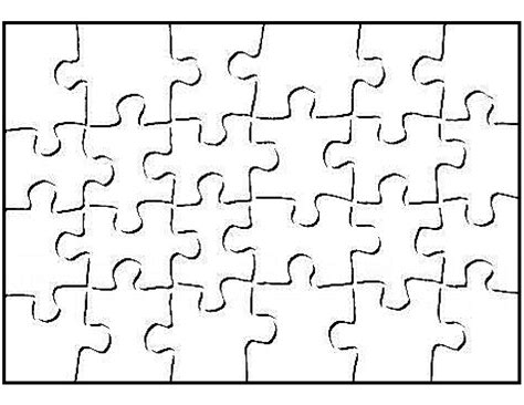 Printable Jigsaw Puzzle Template Printable World Holiday