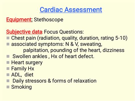 Solution Cardiac Assessment Nursing Studypool