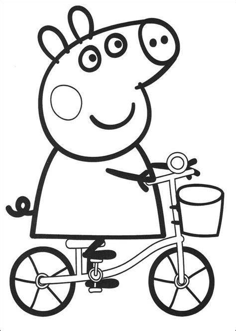 kleurplaten en zo » Kleurplaten van peppa de big