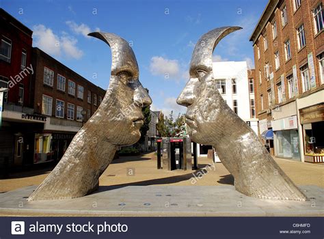 Sculpture In Bedford Town Centre Stock Photo 38497969 Alamy