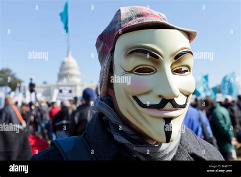 Man Wearing Anonymous Mask Hi Res Stock Photography And Images Alamy