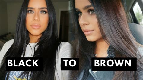 From Black To Brown Hair How I Lightened My Hair Youtube