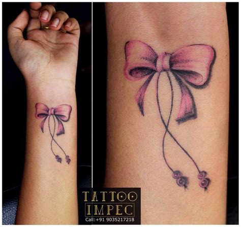 Lace Bow Tattoos Pink Ribbon Tattoos Anklet Tattoos Mini Tattoos