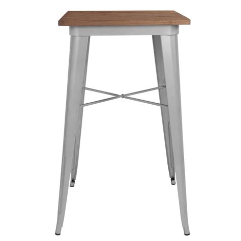 2375 Square Woodmetal Indoor Bar Height Table Ebay