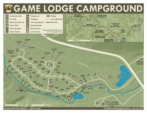 Custer State Park Game Lodge Campground Map By South Dakota Game Fish