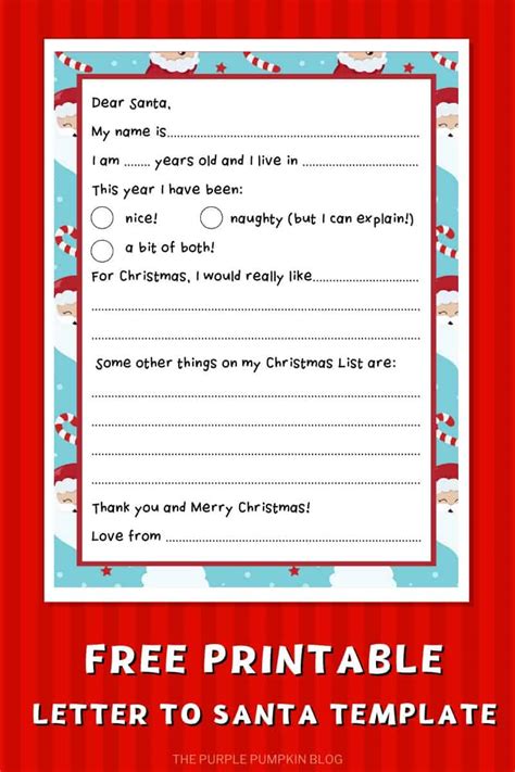Free Printable Letter To Santa And Envelope Templates