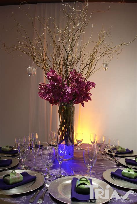 Tall Gorgeous Purple Centerpiece Purple Centerpieces Purple Wedding