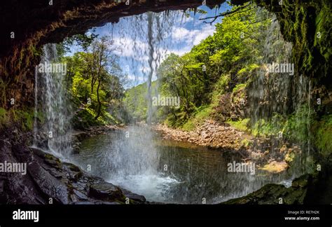Path To The Cave Behind The Waterfalls Hi Res Stock Photography And