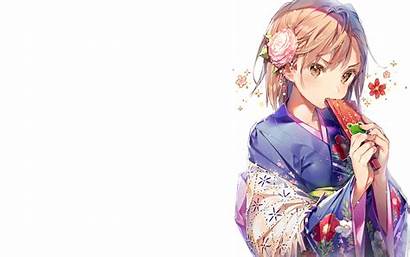 Misaka Mikoto Railgun Anime Wallpapers Kimono Background