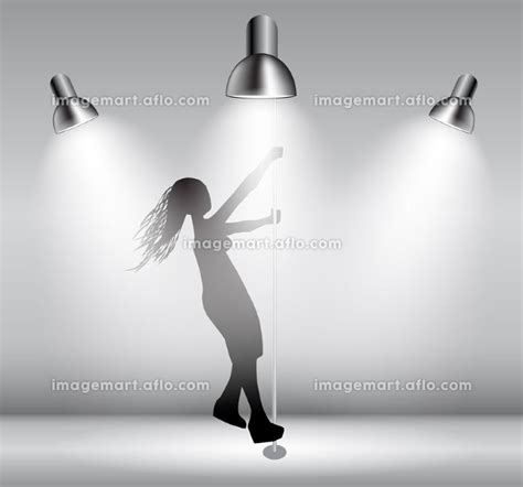 Silhouette Of Dancing Striptease Girl On Pole Vector Illustration Eps10 Silhouette Of Dancing