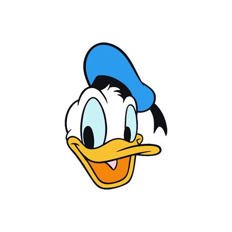 Donald Duck Disney Head Face Happy Smiling Disney Digital Etsy