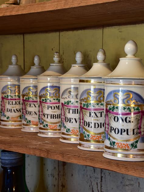 Collection Of 6 Antique French Apothecary Jars Apothecary Jars French Antiques Antiques
