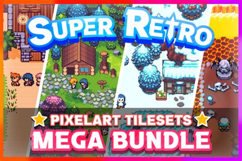 2d Rpg Topdown Tilesets Pixelart Assets Mega Bundle 2d Environments