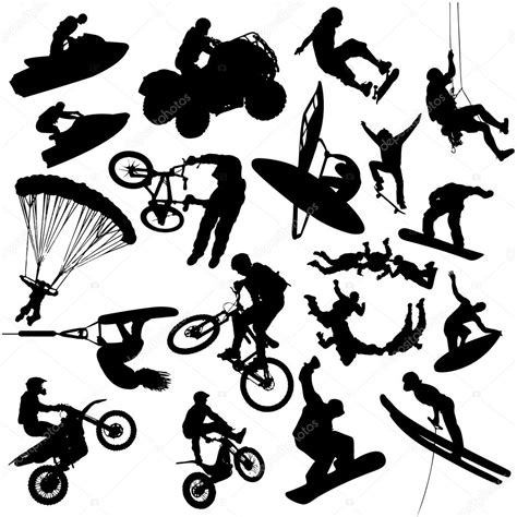 Vector Extreme Sports Silhouettes Visit My Portfolio For More