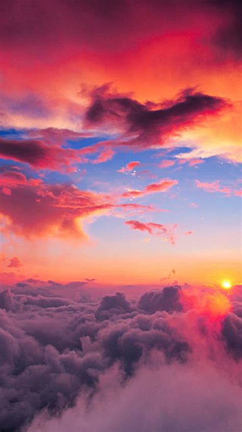 Iphone Sky Wallpaper Clouds Sea Sunset Sunrise Cloud