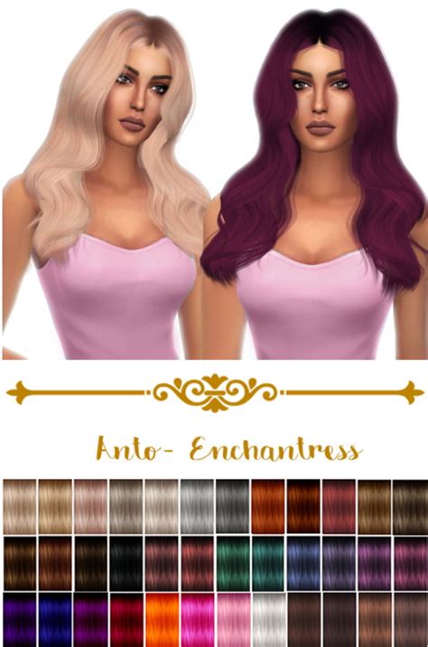 Kenzar Sims Anto`s Enchantress Hair Retextured • Sims 4 Downloads