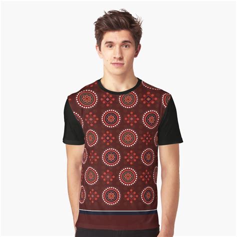 Red And Blue Pakistani Ajrak Floral Pattern T Shirt For Sale By