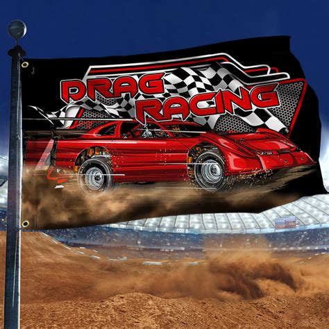 Drag Racing Flag Let S Go Racing Lnt490gf Flagwix