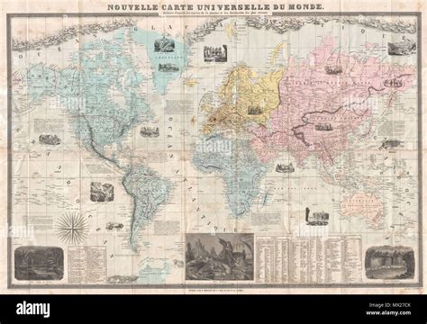 19th Century World Map Map Vector