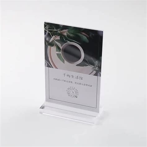 A6 Acrylic Display Stand Clear Plastic Table Menu Stand Card Display