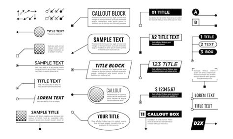Premium Vector Callout Title Text Box Frame Infographic Callouts
