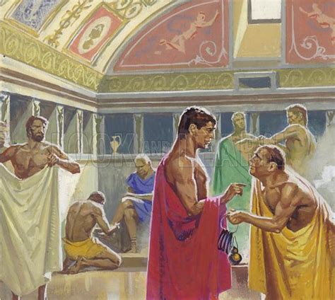 Public Baths In Ancient Rome Stock Image Look And Learn