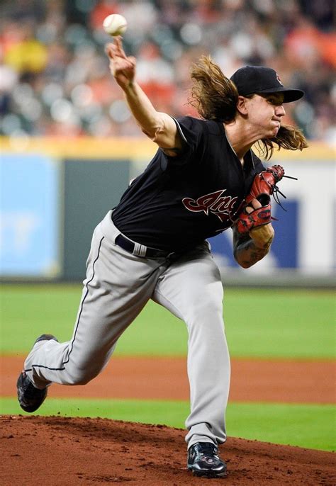 Cleveland Indians Mike Clevinger pitching against the Houston Astros at ...