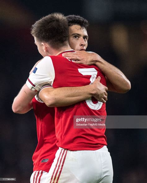 Gabriel Martinelli Of Arsenal Fc Celebrate With With Team Mate Kieran News Photo Getty Images