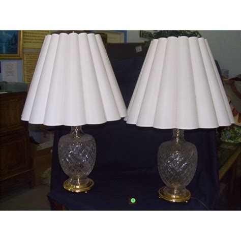 Go ahead and set the mood for style. 2 piece matching cut crystal glass table lamps Waterford ...