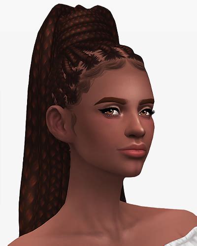 Nolan Sims Goddess Braids Hair Retextured Sims 4 Hair