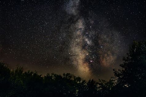 Am Fotografiat Calea Lactee într O Pădure Lângă Arad Rromania