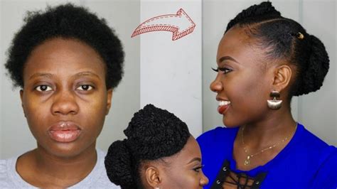 EASY Natural Protective Hairstyle | Short 4C Natural Hair Tutorial