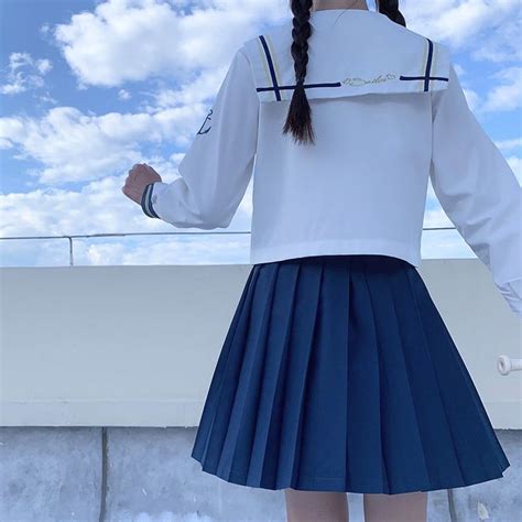 Voyage Sailor Golden Buttons Japanese Uniforms Seifuku Outfit Set