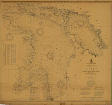 Lake Huron Map 1914 Hullspeed Designs