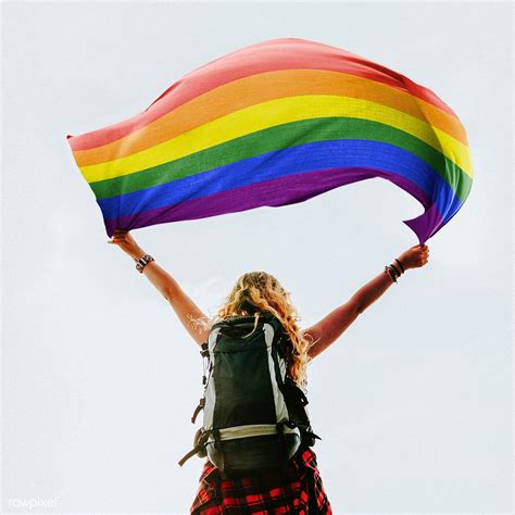 Download Premium Photo Of Woman Holding The Pride Flag 1214214