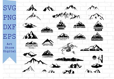 Mountains Trees Svg Illustrations Vector Png Clipart Ph