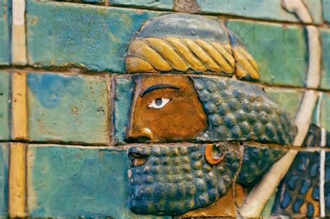 Face Of Ancient Man Of Babylon Arts And Entertainment Stock Photos