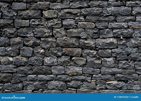 Black Stone Wall Stock Photo Image Of Built Construction 110875234